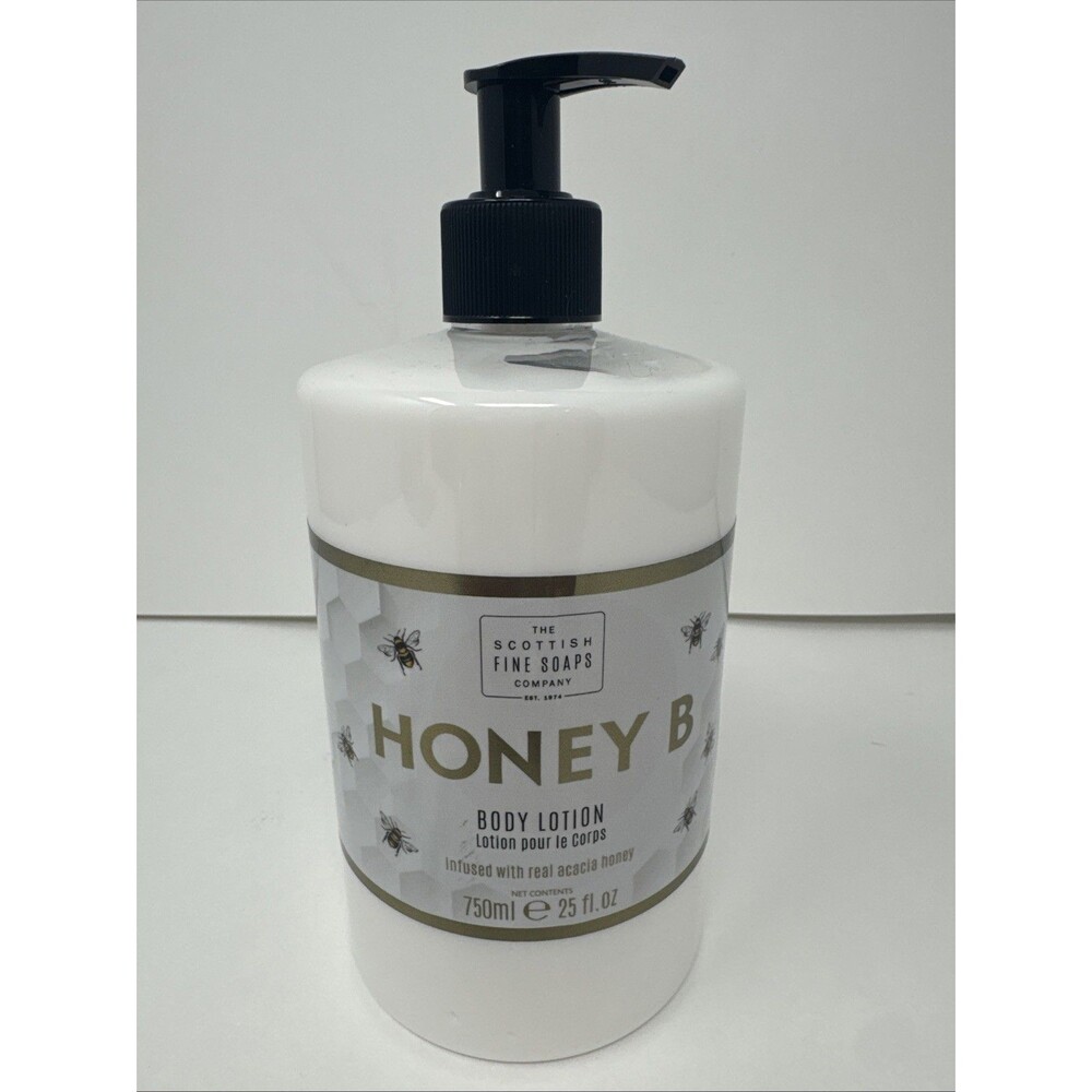 JUMBO SCOTTISH FINE SOAPS HONEY B BODY LOTION 25 OZ PUMP with ACADIA HONEY